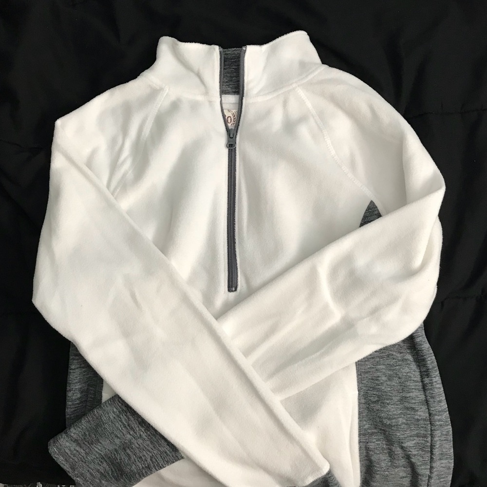 fleece half zip pullover